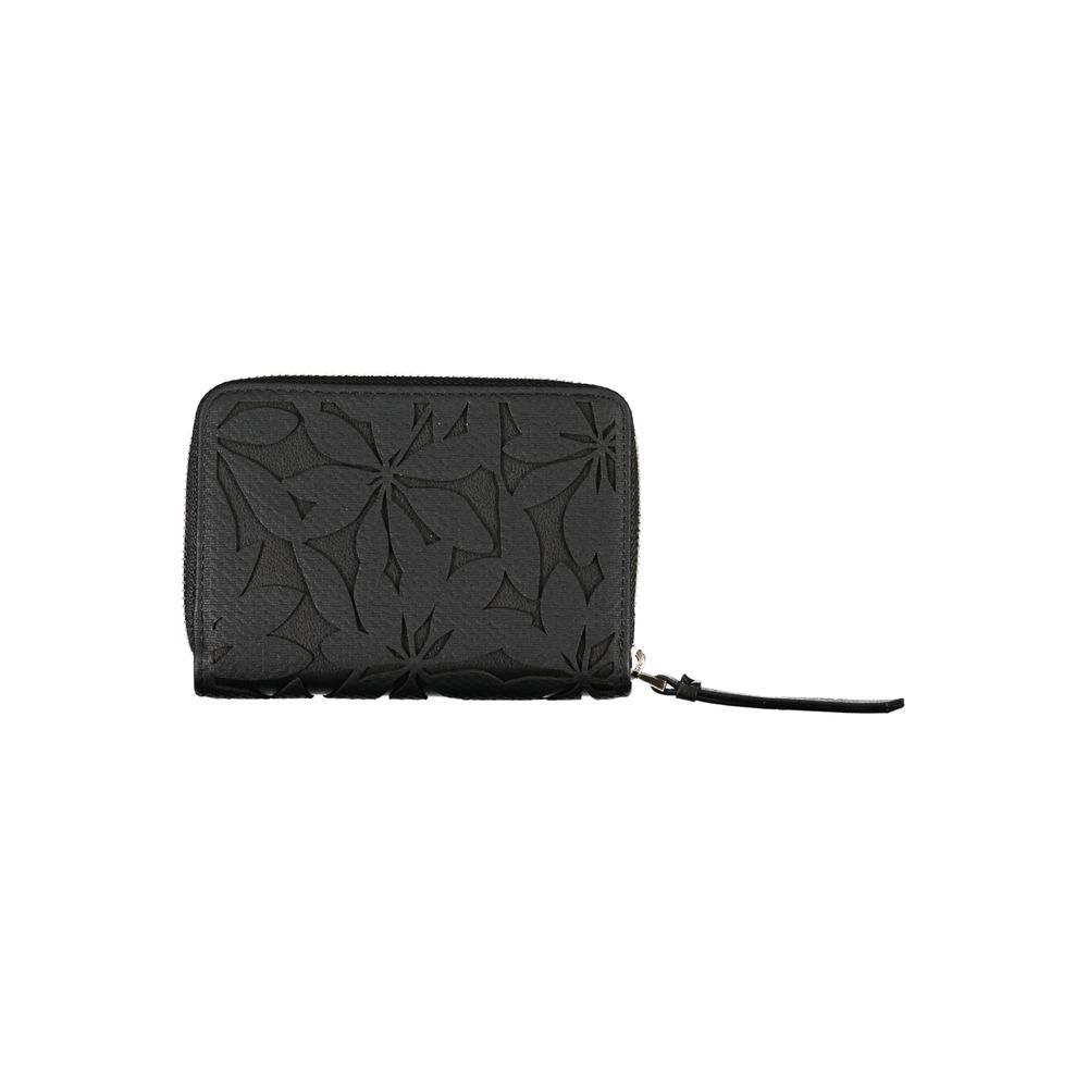 Cartera negra elegante con detalles elegantes