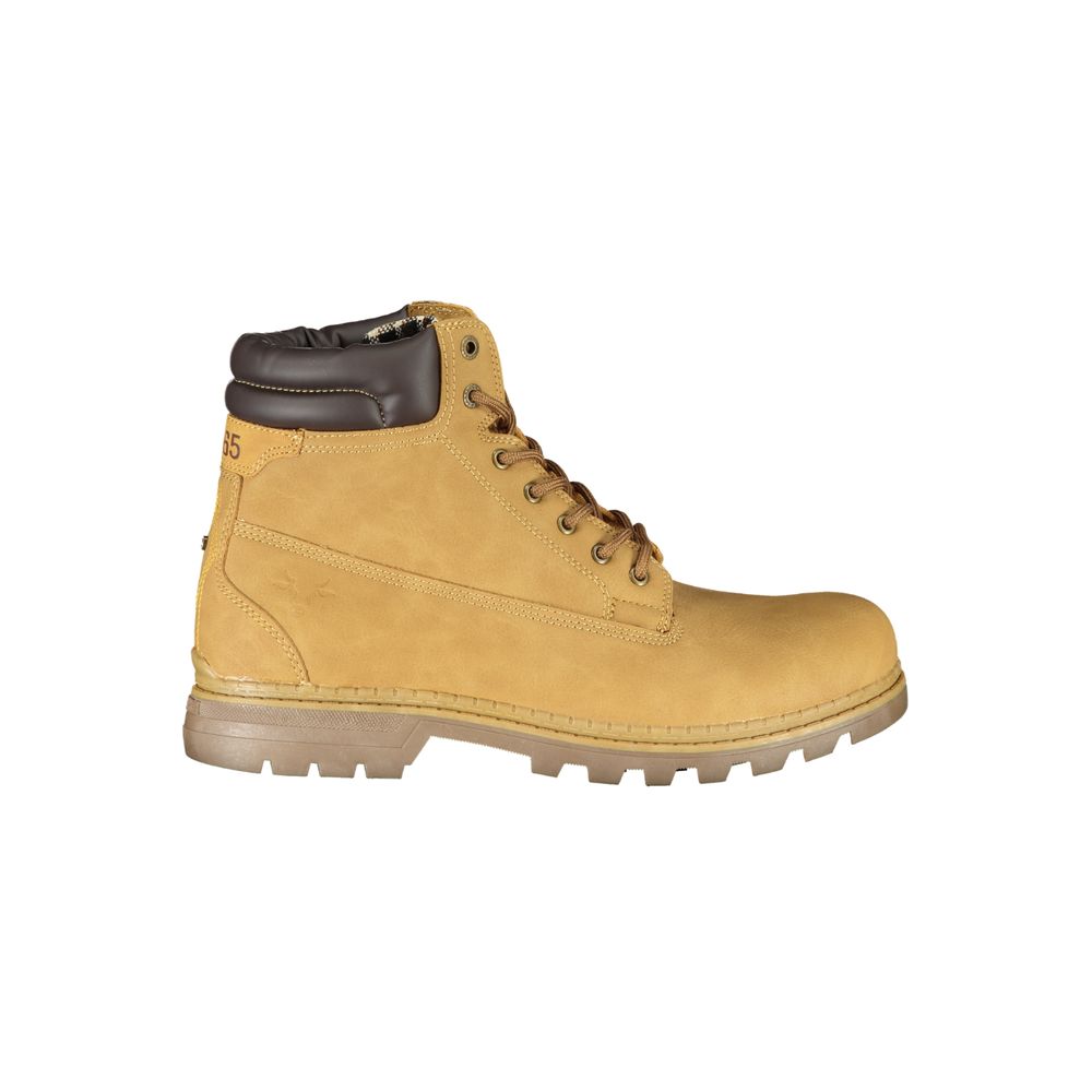 Botas de moda con cordones en amarillo vibrante