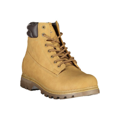 Botas de moda con cordones en amarillo vibrante