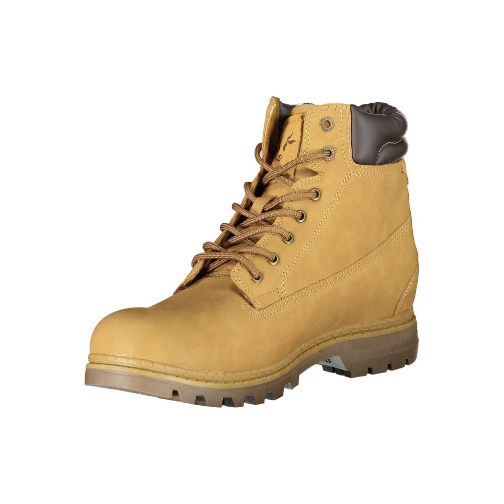 Botas de moda con cordones en amarillo vibrante