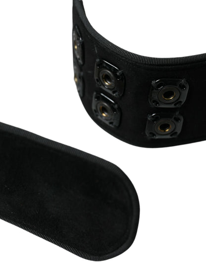 Elegant Suede Waist Belt in Timeless Black