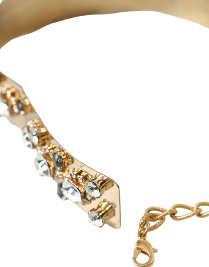 Gold-Tone Crystal Embellished Waist Belt