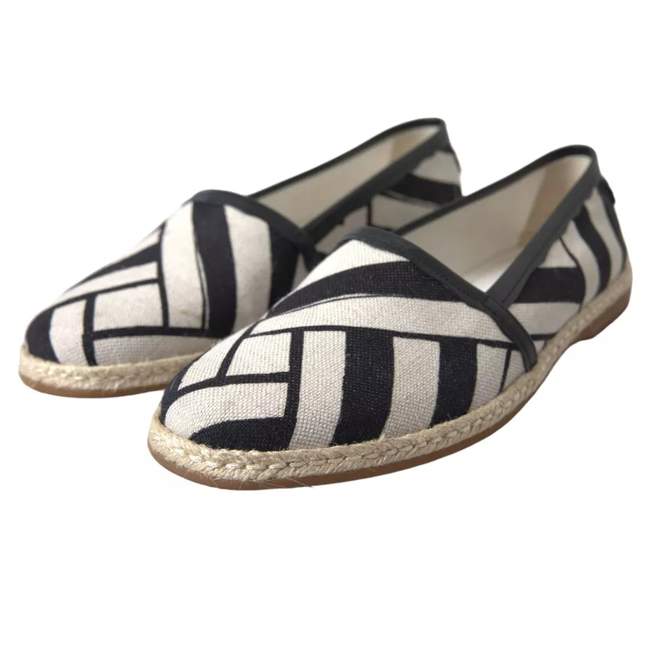 Zapatillas Alpargatas Rayas Negro Blanco