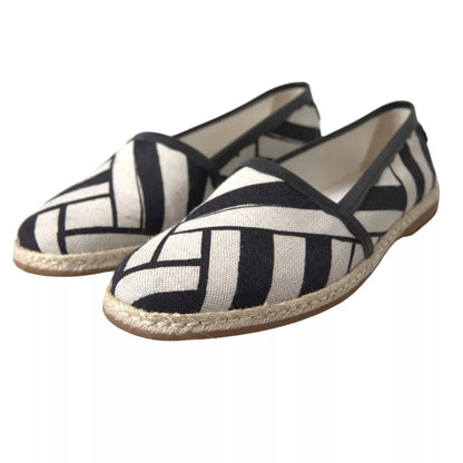 Zapatillas Alpargatas Rayas Negro Blanco