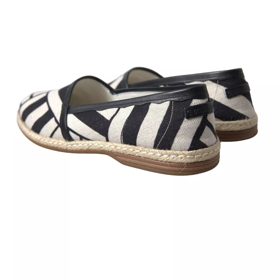 Zapatillas Alpargatas Rayas Negro Blanco