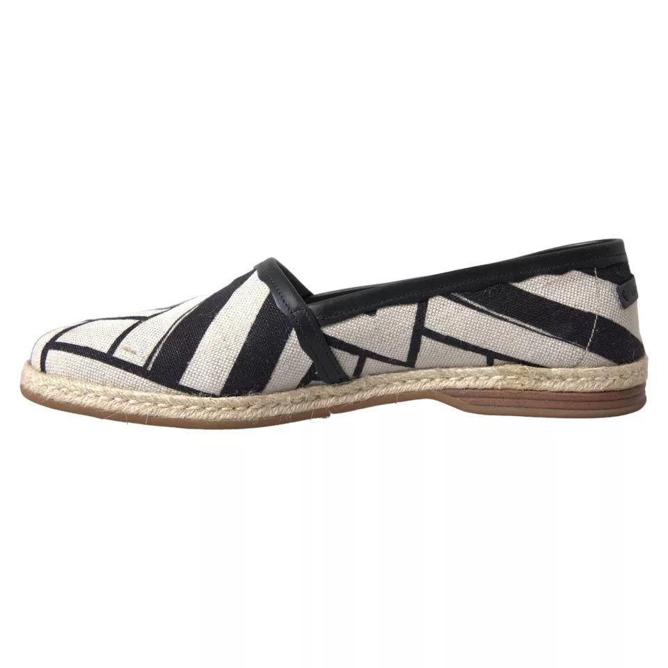 Zapatillas Alpargatas Rayas Negro Blanco