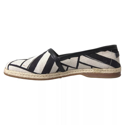 Zapatillas Alpargatas Rayas Negro Blanco
