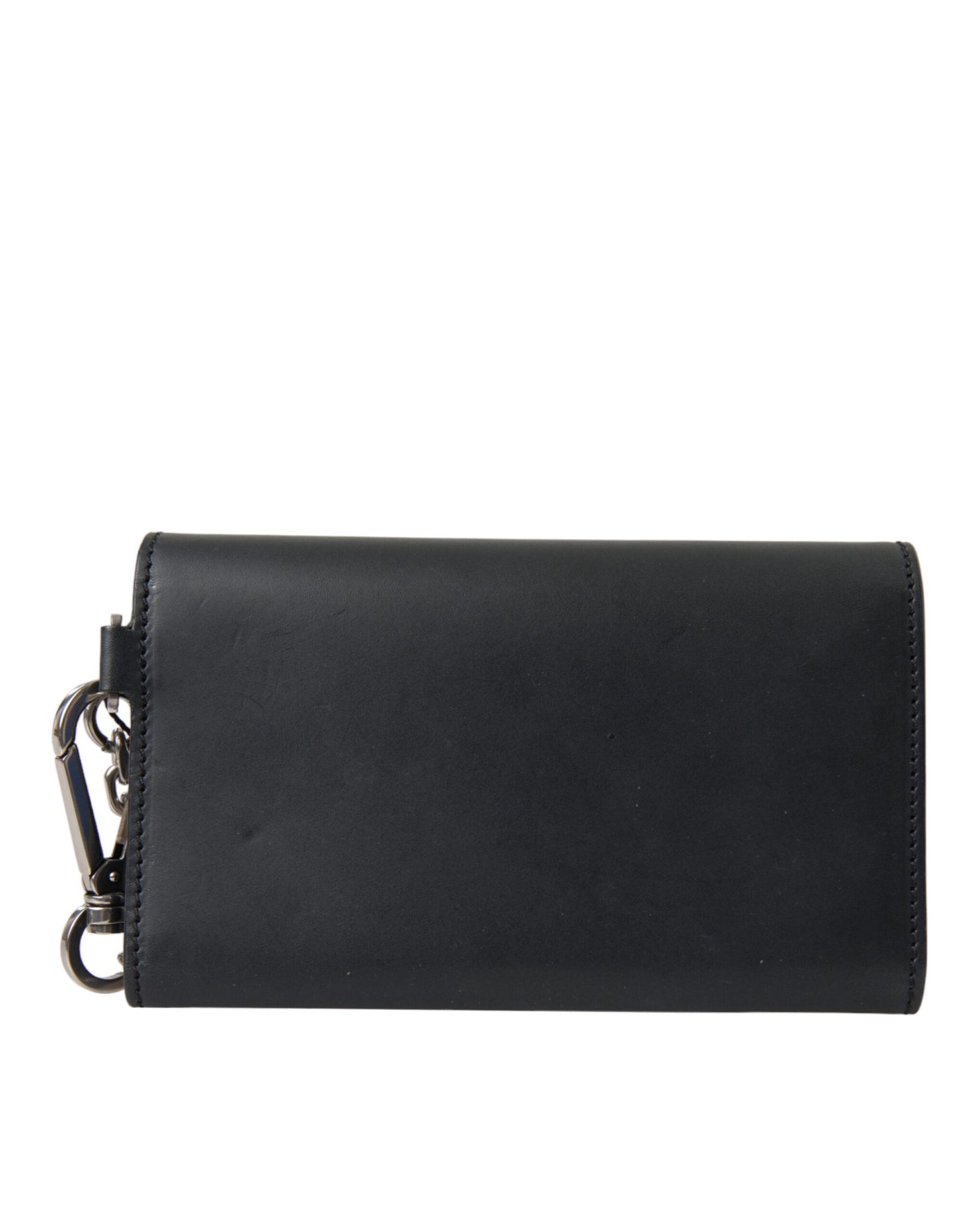 Elegante bolso de hombro de piel negra