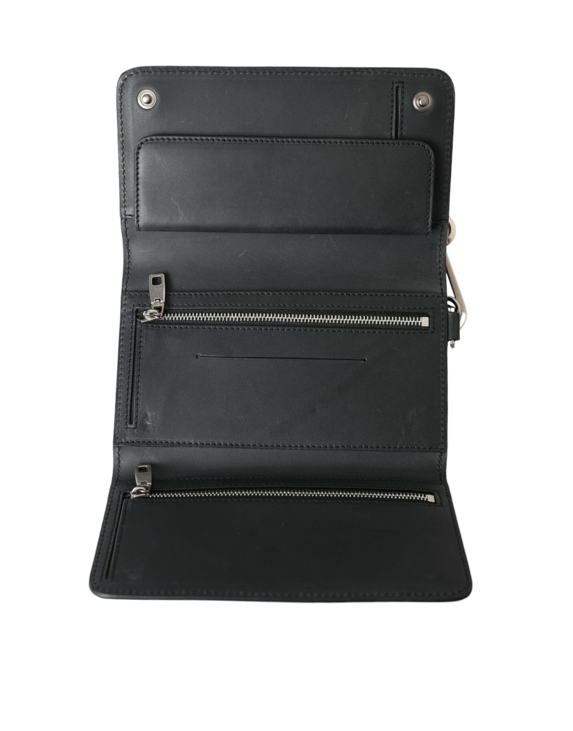 Elegante bolso de hombro de piel negra