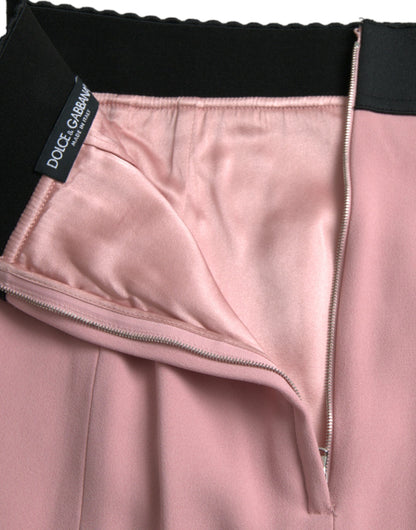 Elegant High Waist Pencil Skirt in Pink