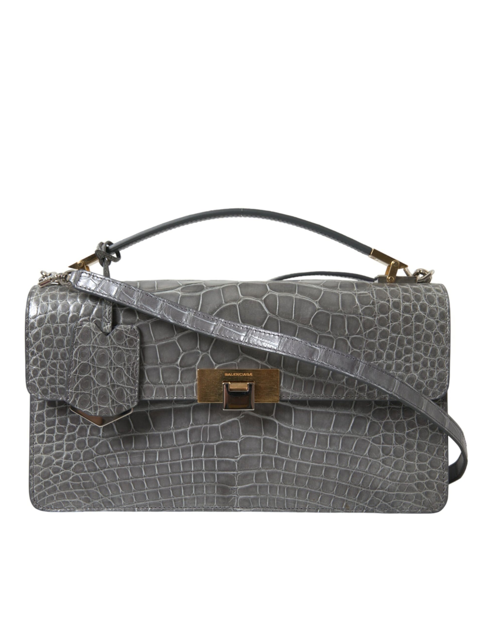 Bolso mediano de piel de caimán