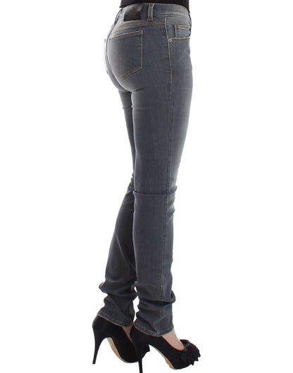 Chic Gray Slim-Fit Skinny Jeans