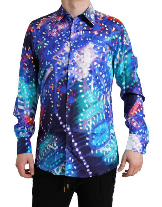 Purple Luminarie Silk Slim MARTINI Shirt