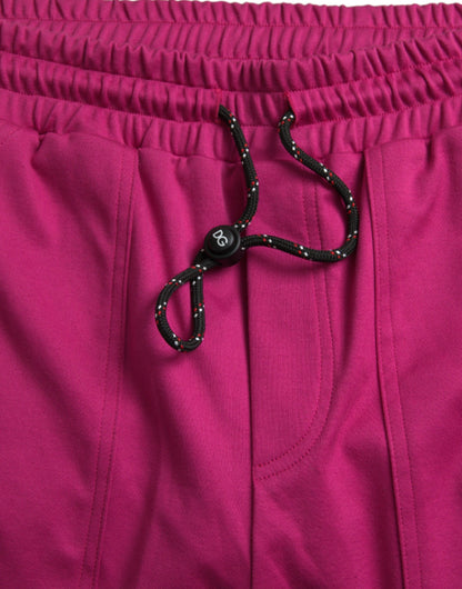 Pantalones deportivos cargo de algodón con logotipo rosa