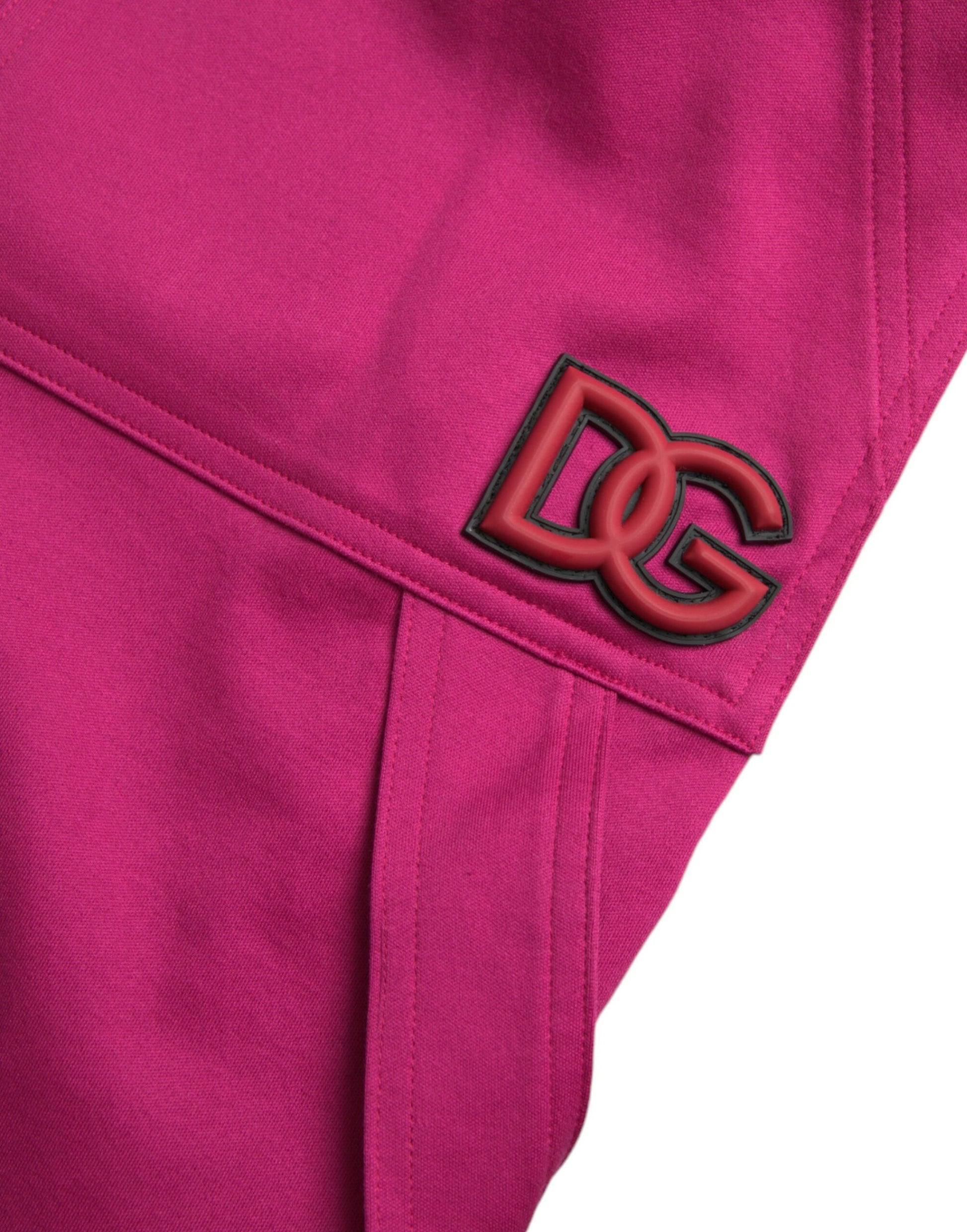 Pantalones deportivos cargo de algodón con logotipo rosa