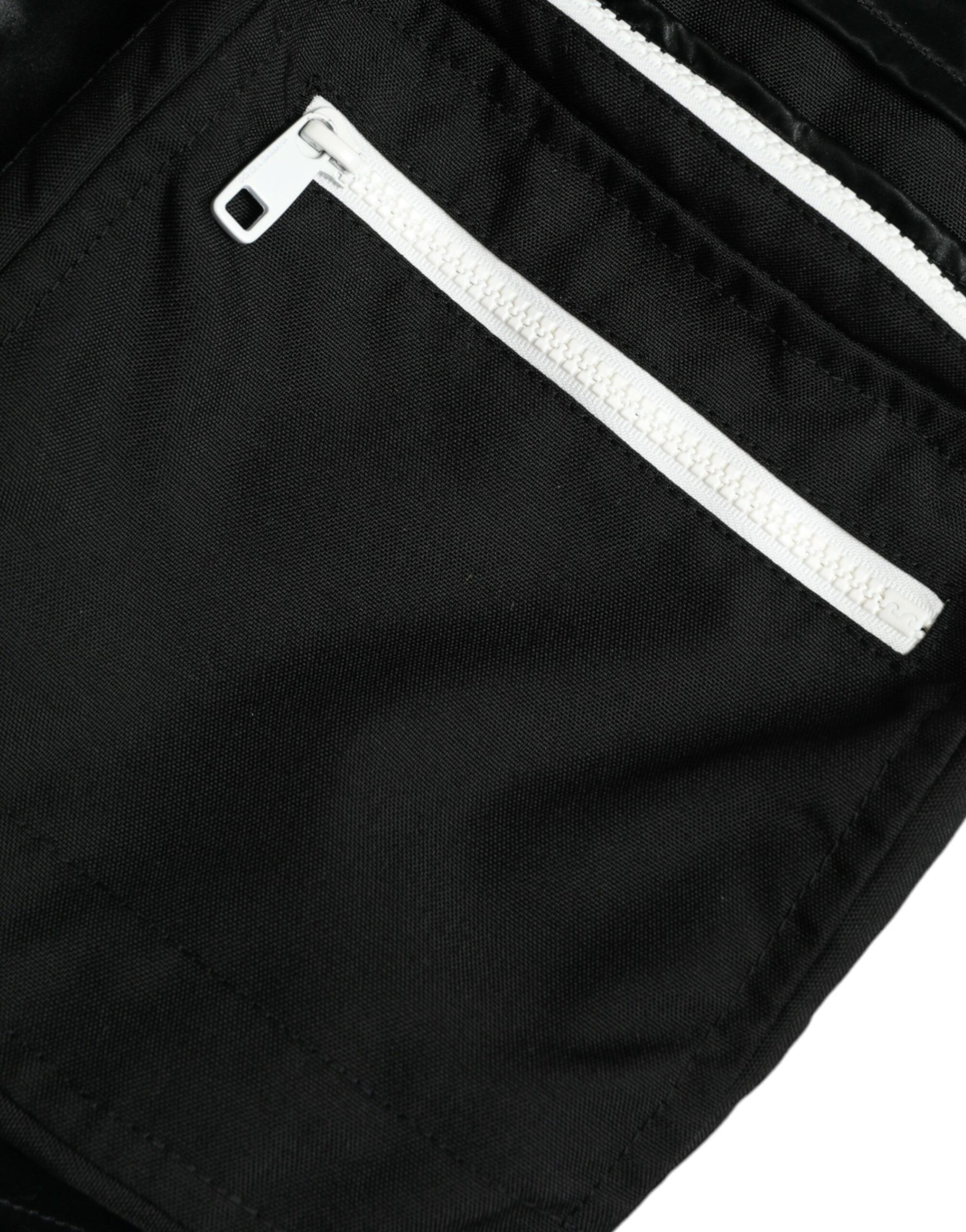 Pantalones deportivos cargo de nailon negro para hombre