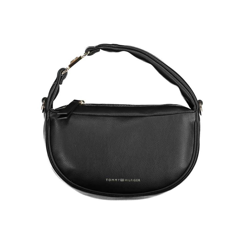 Bolso de mano de poliéster negro