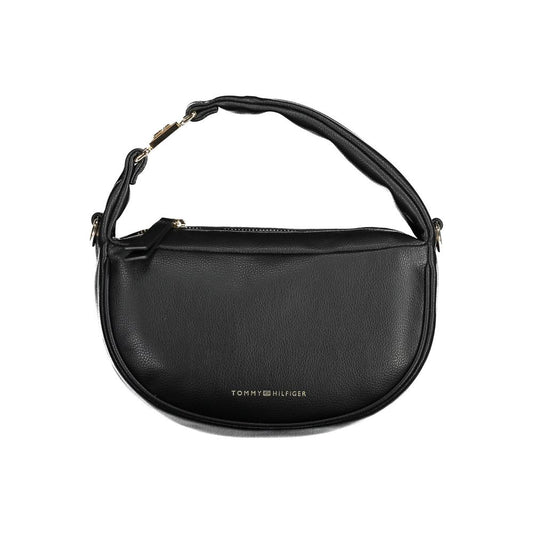 Bolso de mano de poliéster negro