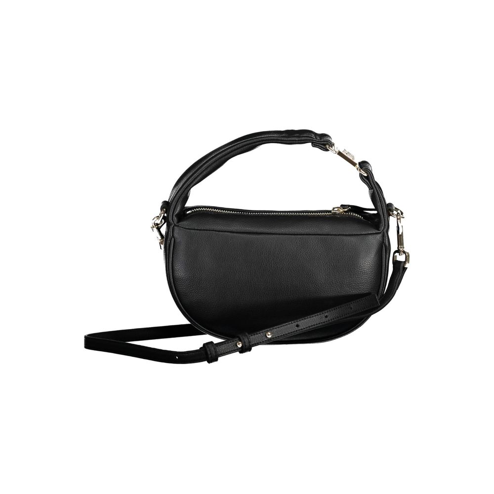 Bolso de mano de poliéster negro