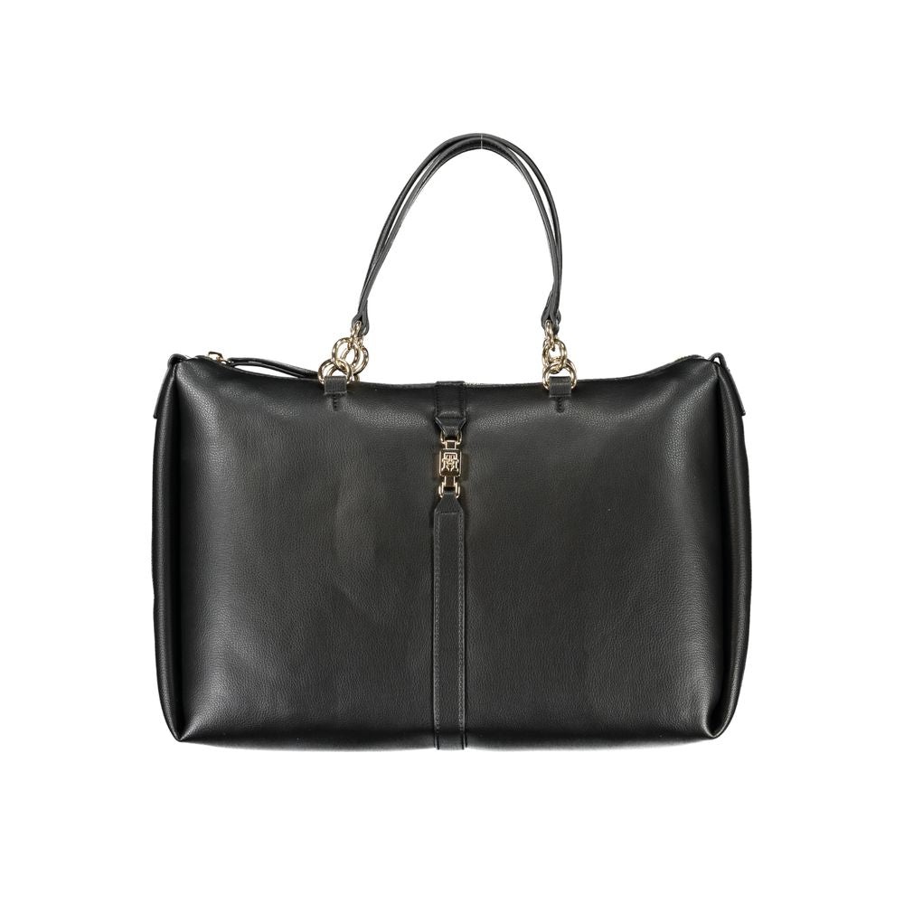 Black Polyester Handbag