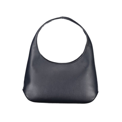 Blue Polyester Handbag