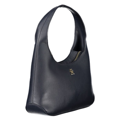 Blue Polyester Handbag