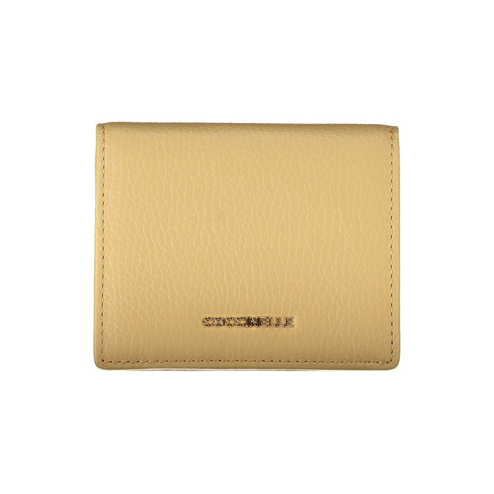 Beige Leather Wallet