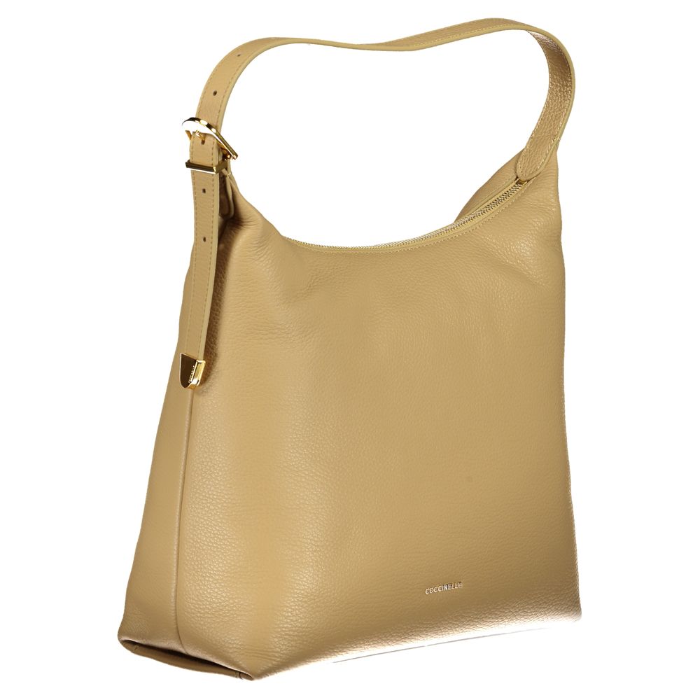 Beige Leather Handbag