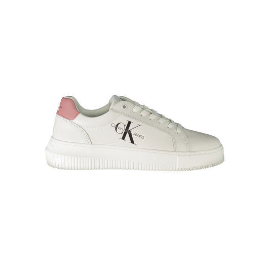 White Polyester Sneaker