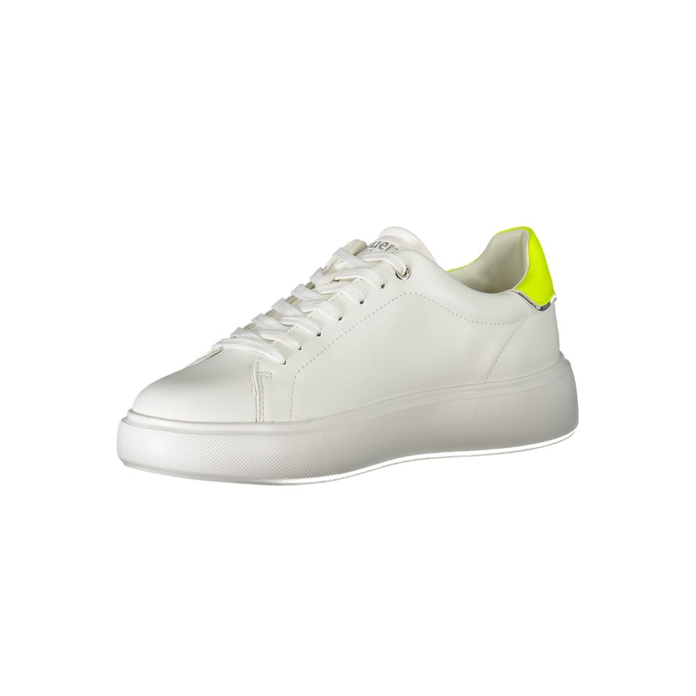 White Polyester Sneaker