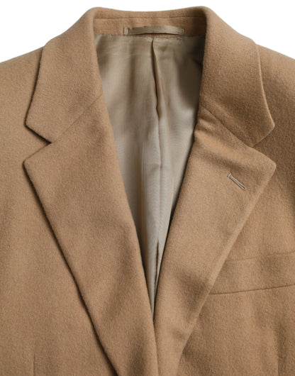 Brown Cashmere 2 Piece Single Breasted Suit