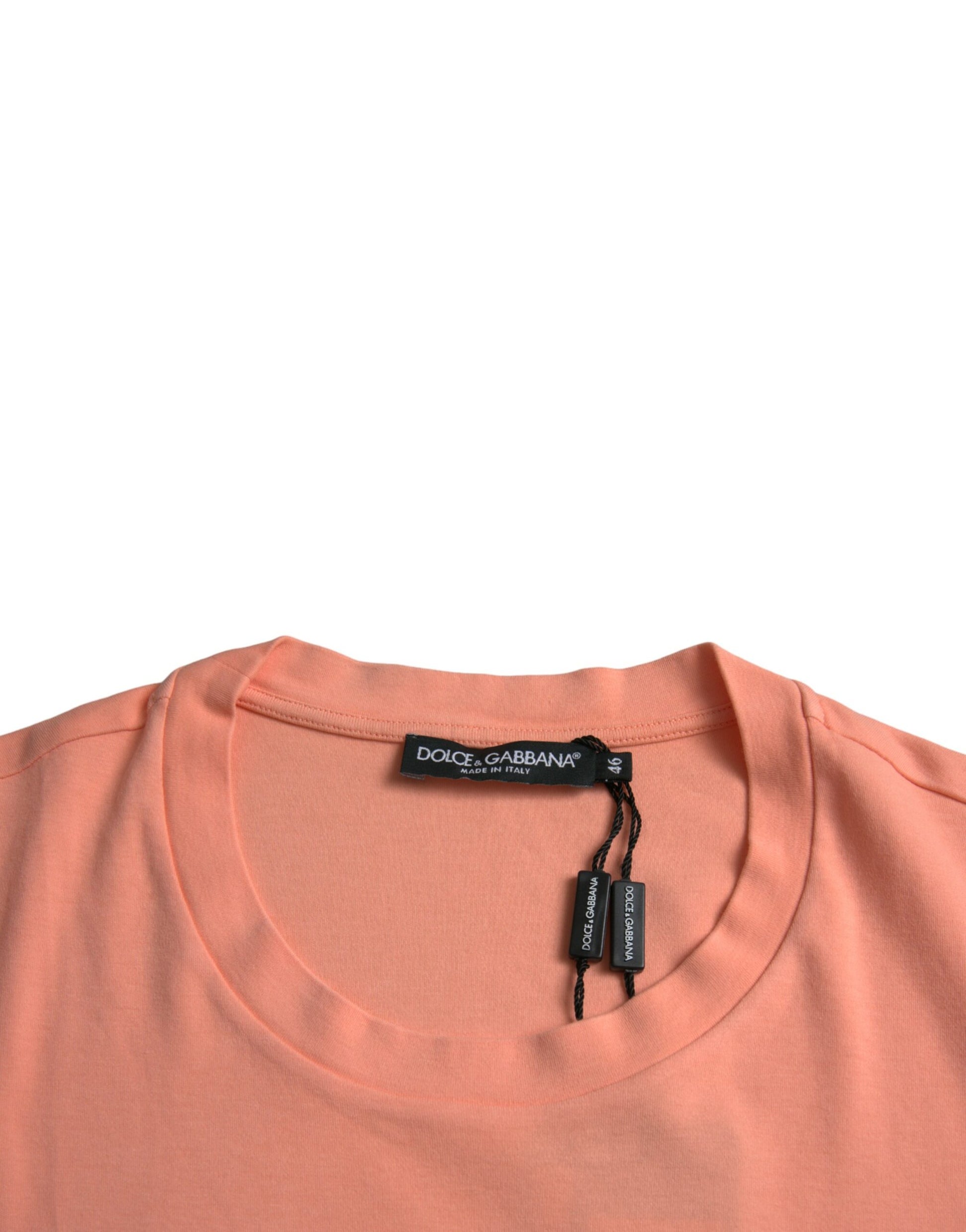 Coral Cotton Logo Print Short Sleeve T-shirt