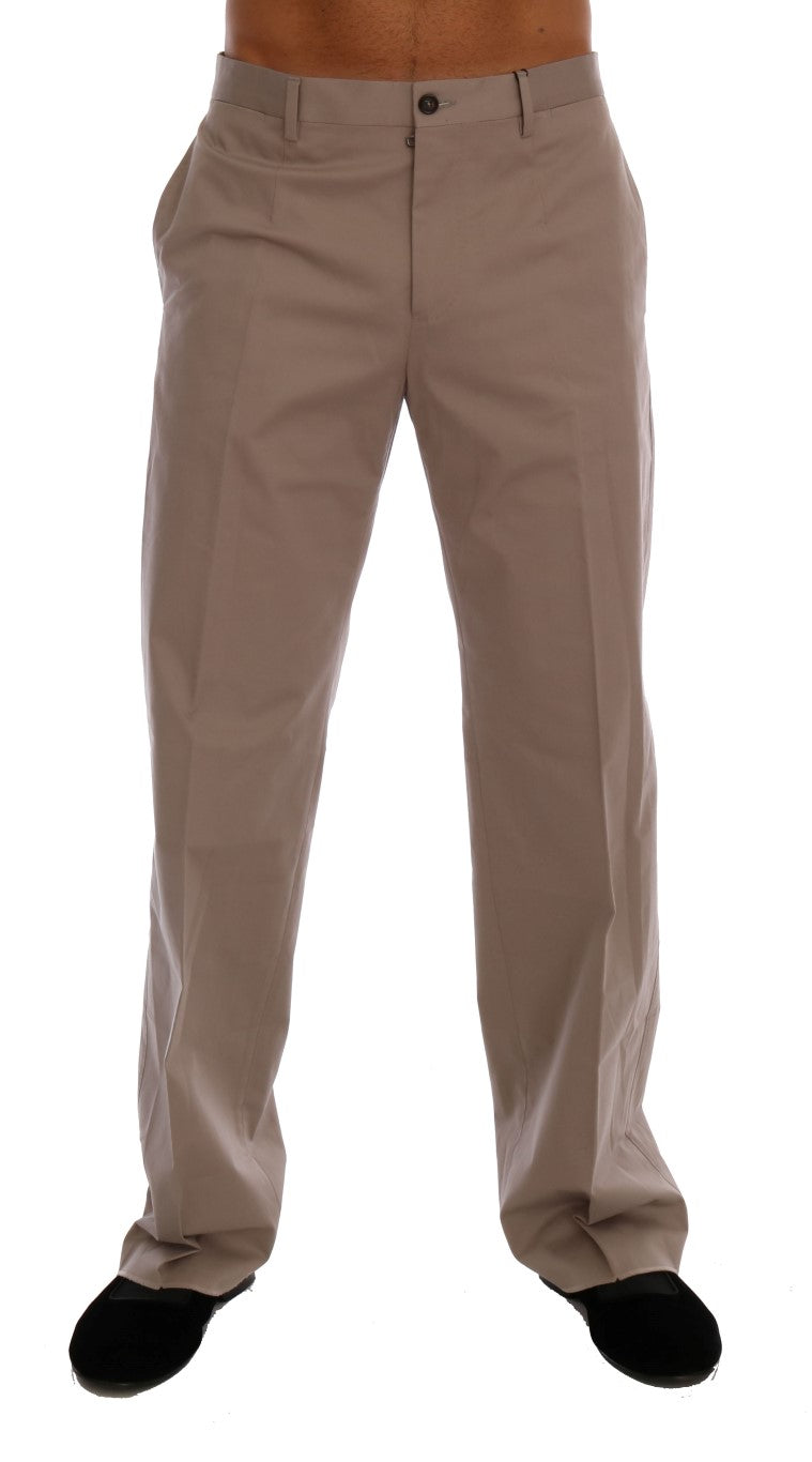 Pantalones casuales chinos elegantes de color beige