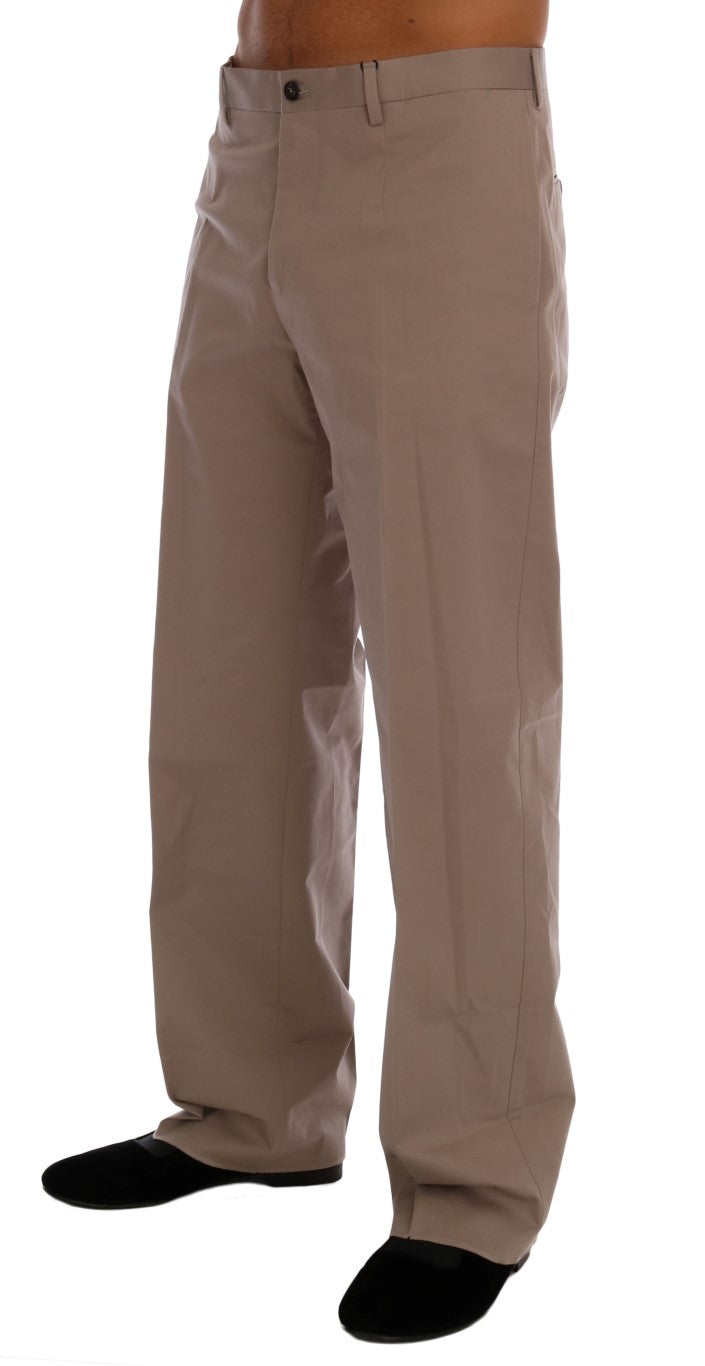 Pantalones casuales chinos elegantes de color beige