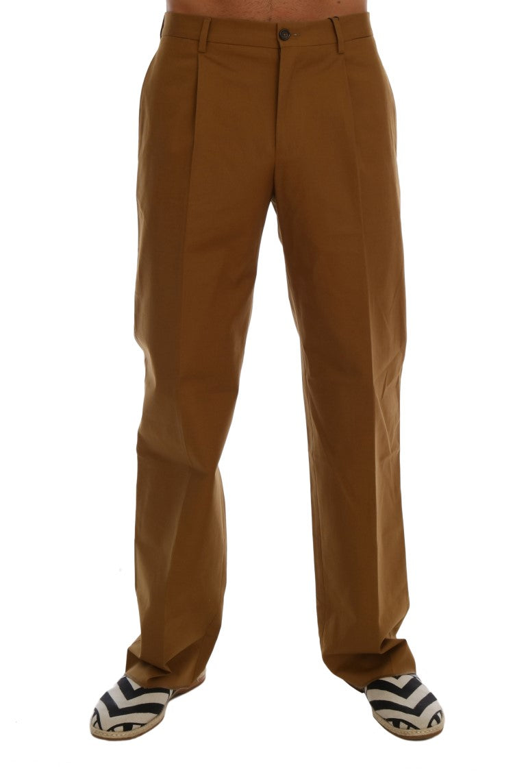 Pantalones formales elegantes de color marrón para hombre