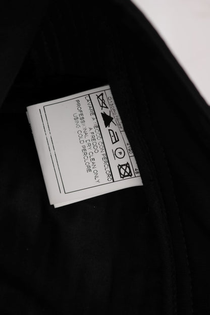 Pantalones ajustados de algodón negro elegantes