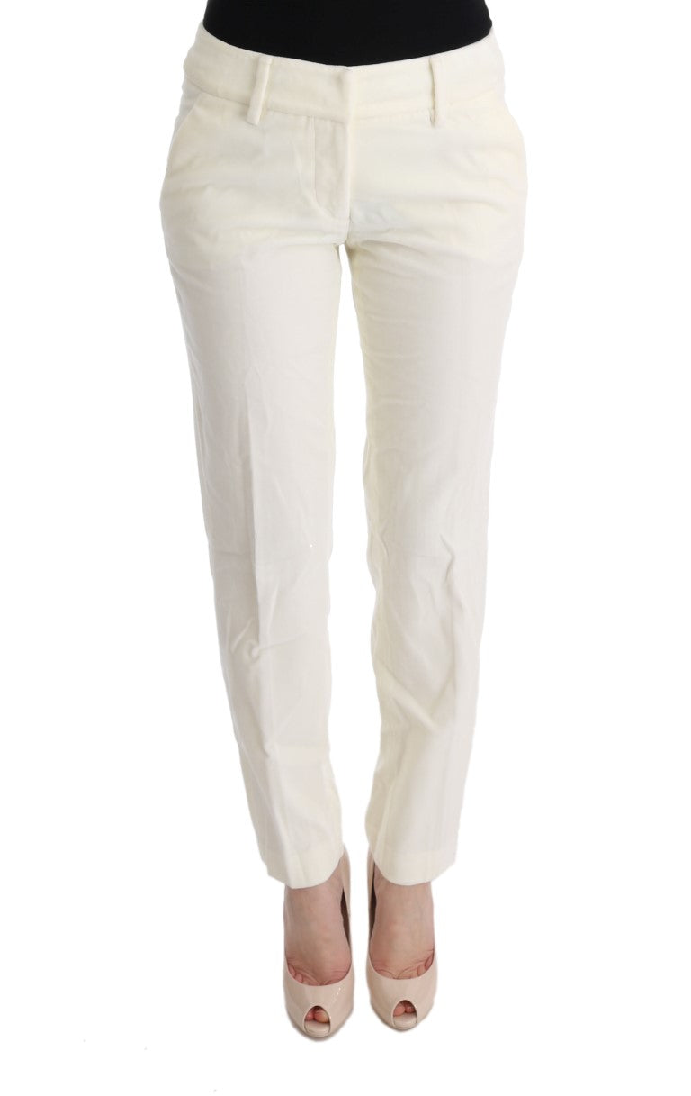 Pantalones blancos elegantes de corte regular