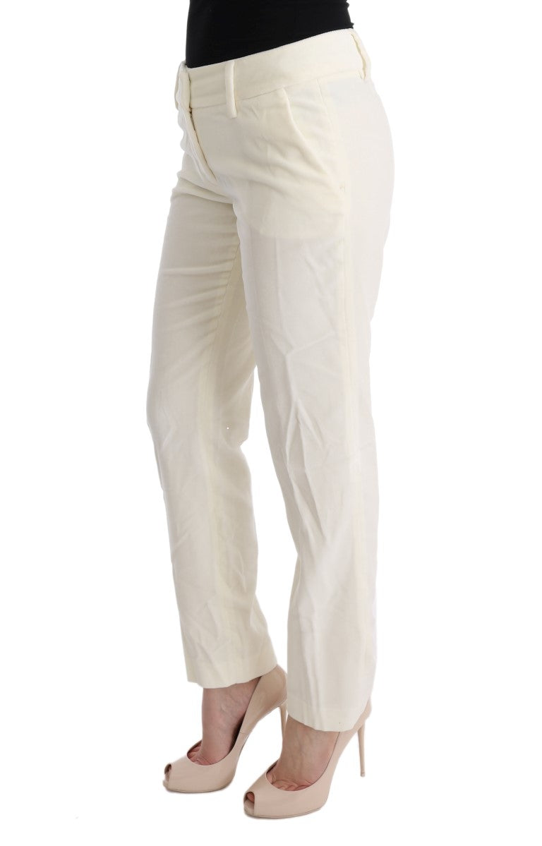 Pantalones blancos elegantes de corte regular