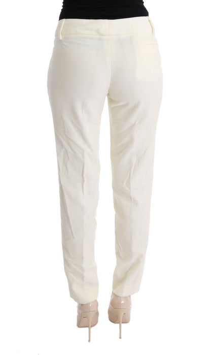 Pantalones blancos elegantes de corte regular