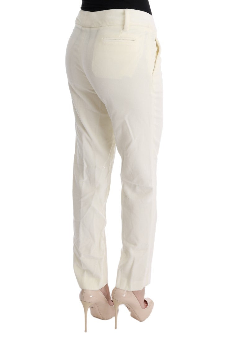 Pantalones blancos elegantes de corte regular