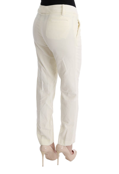 Pantalones blancos elegantes de corte regular