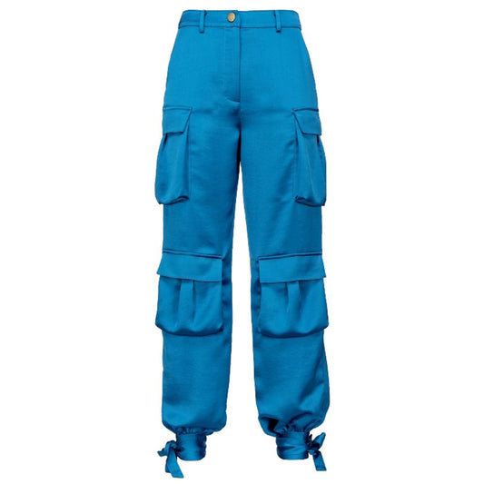 Pantalones y vaqueros de poliéster azul claro