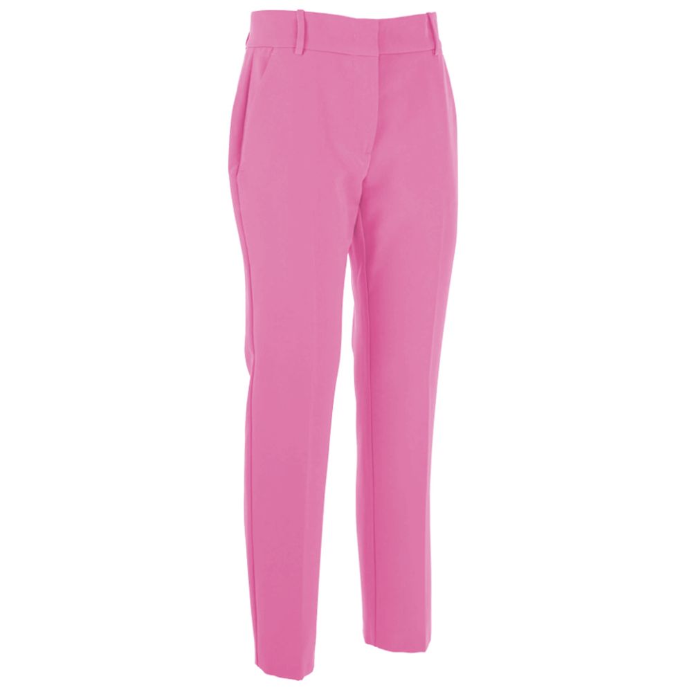 Pink Polyester Jeans & Pant