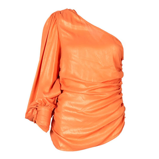 Blusa laminada naranja chic