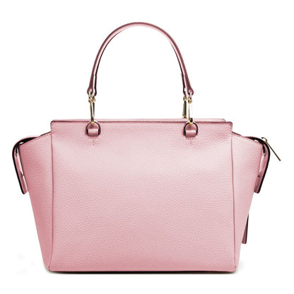 Bolso elegante de piel de becerro texturizada en color rosa