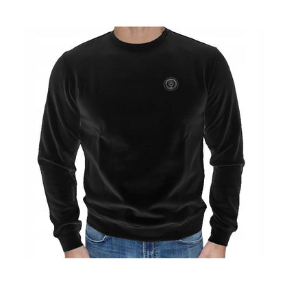 Black Cotton Men's Sweatshirt