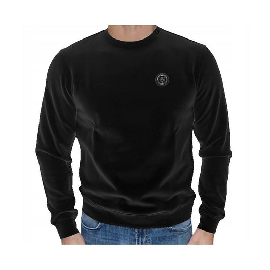 Sudadera de algodón negro para hombre