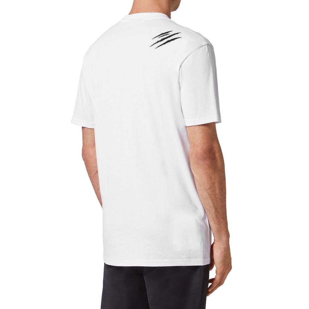 Camiseta blanca de algodón para hombre