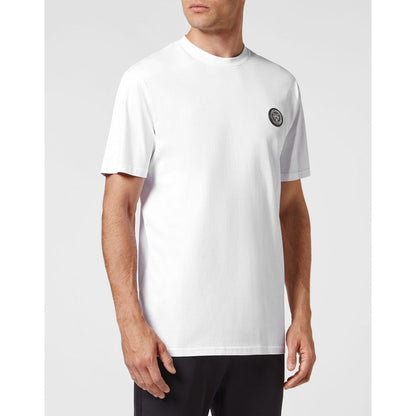 Camiseta blanca de algodón para hombre