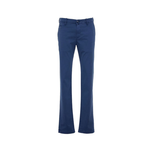 Elegante pantalón chino slim fit azul